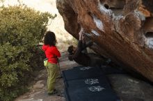 Bouldering in Hueco Tanks on 12/14/2018 with Blue Lizard Climbing and Yoga

Filename: SRM_20181214_1621360.jpg
Aperture: f/3.2
Shutter Speed: 1/250
Body: Canon EOS-1D Mark II
Lens: Canon EF 50mm f/1.8 II