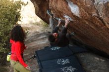Bouldering in Hueco Tanks on 12/14/2018 with Blue Lizard Climbing and Yoga

Filename: SRM_20181214_1621501.jpg
Aperture: f/3.2
Shutter Speed: 1/250
Body: Canon EOS-1D Mark II
Lens: Canon EF 50mm f/1.8 II