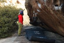 Bouldering in Hueco Tanks on 12/14/2018 with Blue Lizard Climbing and Yoga

Filename: SRM_20181214_1633280.jpg
Aperture: f/3.2
Shutter Speed: 1/250
Body: Canon EOS-1D Mark II
Lens: Canon EF 50mm f/1.8 II