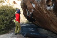 Bouldering in Hueco Tanks on 12/14/2018 with Blue Lizard Climbing and Yoga

Filename: SRM_20181214_1633370.jpg
Aperture: f/2.8
Shutter Speed: 1/250
Body: Canon EOS-1D Mark II
Lens: Canon EF 50mm f/1.8 II