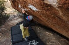 Bouldering in Hueco Tanks on 12/14/2018 with Blue Lizard Climbing and Yoga

Filename: SRM_20181214_1655540.jpg
Aperture: f/4.5
Shutter Speed: 1/250
Body: Canon EOS-1D Mark II
Lens: Canon EF 16-35mm f/2.8 L