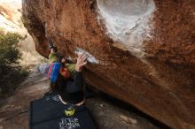 Bouldering in Hueco Tanks on 12/14/2018 with Blue Lizard Climbing and Yoga

Filename: SRM_20181214_1659070.jpg
Aperture: f/5.0
Shutter Speed: 1/250
Body: Canon EOS-1D Mark II
Lens: Canon EF 16-35mm f/2.8 L
