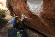 Bouldering in Hueco Tanks on 12/14/2018 with Blue Lizard Climbing and Yoga

Filename: SRM_20181214_1659080.jpg
Aperture: f/5.0
Shutter Speed: 1/250
Body: Canon EOS-1D Mark II
Lens: Canon EF 16-35mm f/2.8 L