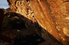 Bouldering in Hueco Tanks on 12/14/2018 with Blue Lizard Climbing and Yoga

Filename: SRM_20181214_1736490.jpg
Aperture: f/5.6
Shutter Speed: 1/250
Body: Canon EOS-1D Mark II
Lens: Canon EF 16-35mm f/2.8 L