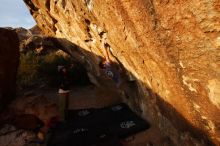 Bouldering in Hueco Tanks on 12/14/2018 with Blue Lizard Climbing and Yoga

Filename: SRM_20181214_1738560.jpg
Aperture: f/5.0
Shutter Speed: 1/250
Body: Canon EOS-1D Mark II
Lens: Canon EF 16-35mm f/2.8 L