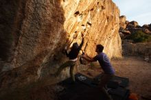 Bouldering in Hueco Tanks on 12/14/2018 with Blue Lizard Climbing and Yoga

Filename: SRM_20181214_1741250.jpg
Aperture: f/5.6
Shutter Speed: 1/250
Body: Canon EOS-1D Mark II
Lens: Canon EF 16-35mm f/2.8 L