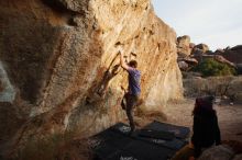 Bouldering in Hueco Tanks on 12/14/2018 with Blue Lizard Climbing and Yoga

Filename: SRM_20181214_1742131.jpg
Aperture: f/4.0
Shutter Speed: 1/320
Body: Canon EOS-1D Mark II
Lens: Canon EF 16-35mm f/2.8 L