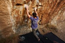 Bouldering in Hueco Tanks on 12/14/2018 with Blue Lizard Climbing and Yoga

Filename: SRM_20181214_1745230.jpg
Aperture: f/4.5
Shutter Speed: 1/200
Body: Canon EOS-1D Mark II
Lens: Canon EF 16-35mm f/2.8 L