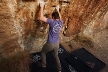 Bouldering in Hueco Tanks on 12/14/2018 with Blue Lizard Climbing and Yoga

Filename: SRM_20181214_1745241.jpg
Aperture: f/4.5
Shutter Speed: 1/200
Body: Canon EOS-1D Mark II
Lens: Canon EF 16-35mm f/2.8 L