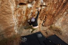 Bouldering in Hueco Tanks on 12/14/2018 with Blue Lizard Climbing and Yoga

Filename: SRM_20181214_1750020.jpg
Aperture: f/4.5
Shutter Speed: 1/200
Body: Canon EOS-1D Mark II
Lens: Canon EF 16-35mm f/2.8 L