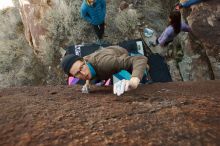 Bouldering in Hueco Tanks on 12/21/2018 with Blue Lizard Climbing and Yoga

Filename: SRM_20181221_1143410.jpg
Aperture: f/5.6
Shutter Speed: 1/200
Body: Canon EOS-1D Mark II
Lens: Canon EF 16-35mm f/2.8 L