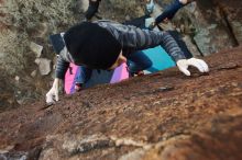 Bouldering in Hueco Tanks on 12/21/2018 with Blue Lizard Climbing and Yoga

Filename: SRM_20181221_1145040.jpg
Aperture: f/5.0
Shutter Speed: 1/200
Body: Canon EOS-1D Mark II
Lens: Canon EF 16-35mm f/2.8 L
