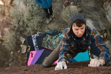 Bouldering in Hueco Tanks on 12/21/2018 with Blue Lizard Climbing and Yoga

Filename: SRM_20181221_1150110.jpg
Aperture: f/6.3
Shutter Speed: 1/200
Body: Canon EOS-1D Mark II
Lens: Canon EF 16-35mm f/2.8 L