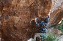 Bouldering in Hueco Tanks on 12/21/2018 with Blue Lizard Climbing and Yoga

Filename: SRM_20181221_1203370.jpg
Aperture: f/4.0
Shutter Speed: 1/320
Body: Canon EOS-1D Mark II
Lens: Canon EF 50mm f/1.8 II