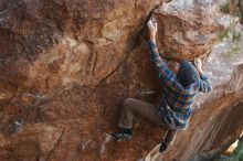 Bouldering in Hueco Tanks on 12/21/2018 with Blue Lizard Climbing and Yoga

Filename: SRM_20181221_1203540.jpg
Aperture: f/4.0
Shutter Speed: 1/320
Body: Canon EOS-1D Mark II
Lens: Canon EF 50mm f/1.8 II