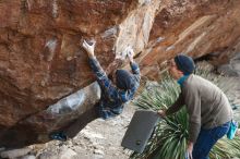 Bouldering in Hueco Tanks on 12/21/2018 with Blue Lizard Climbing and Yoga

Filename: SRM_20181221_1212410.jpg
Aperture: f/3.5
Shutter Speed: 1/320
Body: Canon EOS-1D Mark II
Lens: Canon EF 50mm f/1.8 II