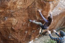 Bouldering in Hueco Tanks on 12/21/2018 with Blue Lizard Climbing and Yoga

Filename: SRM_20181221_1214330.jpg
Aperture: f/3.5
Shutter Speed: 1/320
Body: Canon EOS-1D Mark II
Lens: Canon EF 50mm f/1.8 II