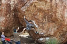 Bouldering in Hueco Tanks on 12/21/2018 with Blue Lizard Climbing and Yoga

Filename: SRM_20181221_1216390.jpg
Aperture: f/5.0
Shutter Speed: 1/320
Body: Canon EOS-1D Mark II
Lens: Canon EF 50mm f/1.8 II