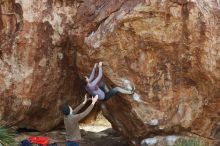 Bouldering in Hueco Tanks on 12/21/2018 with Blue Lizard Climbing and Yoga

Filename: SRM_20181221_1218270.jpg
Aperture: f/5.6
Shutter Speed: 1/320
Body: Canon EOS-1D Mark II
Lens: Canon EF 50mm f/1.8 II