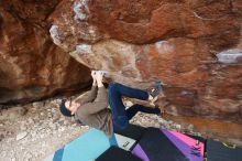 Bouldering in Hueco Tanks on 12/21/2018 with Blue Lizard Climbing and Yoga

Filename: SRM_20181221_1229350.jpg
Aperture: f/5.6
Shutter Speed: 1/250
Body: Canon EOS-1D Mark II
Lens: Canon EF 16-35mm f/2.8 L