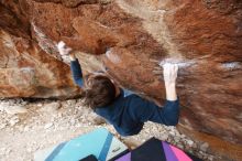 Bouldering in Hueco Tanks on 12/21/2018 with Blue Lizard Climbing and Yoga

Filename: SRM_20181221_1241330.jpg
Aperture: f/5.0
Shutter Speed: 1/250
Body: Canon EOS-1D Mark II
Lens: Canon EF 16-35mm f/2.8 L