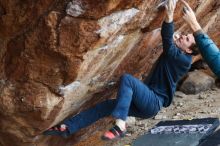 Bouldering in Hueco Tanks on 12/21/2018 with Blue Lizard Climbing and Yoga

Filename: SRM_20181221_1243260.jpg
Aperture: f/5.0
Shutter Speed: 1/250
Body: Canon EOS-1D Mark II
Lens: Canon EF 50mm f/1.8 II