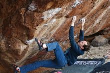 Bouldering in Hueco Tanks on 12/21/2018 with Blue Lizard Climbing and Yoga

Filename: SRM_20181221_1247280.jpg
Aperture: f/5.0
Shutter Speed: 1/250
Body: Canon EOS-1D Mark II
Lens: Canon EF 50mm f/1.8 II