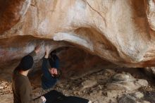 Bouldering in Hueco Tanks on 12/21/2018 with Blue Lizard Climbing and Yoga

Filename: SRM_20181221_1305240.jpg
Aperture: f/2.5
Shutter Speed: 1/250
Body: Canon EOS-1D Mark II
Lens: Canon EF 50mm f/1.8 II