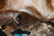 Bouldering in Hueco Tanks on 12/21/2018 with Blue Lizard Climbing and Yoga

Filename: SRM_20181221_1306020.jpg
Aperture: f/2.5
Shutter Speed: 1/250
Body: Canon EOS-1D Mark II
Lens: Canon EF 50mm f/1.8 II