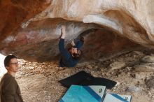 Bouldering in Hueco Tanks on 12/21/2018 with Blue Lizard Climbing and Yoga

Filename: SRM_20181221_1308280.jpg
Aperture: f/2.8
Shutter Speed: 1/250
Body: Canon EOS-1D Mark II
Lens: Canon EF 50mm f/1.8 II