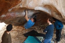 Bouldering in Hueco Tanks on 12/21/2018 with Blue Lizard Climbing and Yoga

Filename: SRM_20181221_1312560.jpg
Aperture: f/2.5
Shutter Speed: 1/250
Body: Canon EOS-1D Mark II
Lens: Canon EF 50mm f/1.8 II