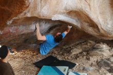 Bouldering in Hueco Tanks on 12/21/2018 with Blue Lizard Climbing and Yoga

Filename: SRM_20181221_1313080.jpg
Aperture: f/2.5
Shutter Speed: 1/250
Body: Canon EOS-1D Mark II
Lens: Canon EF 50mm f/1.8 II