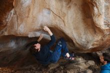 Bouldering in Hueco Tanks on 12/21/2018 with Blue Lizard Climbing and Yoga

Filename: SRM_20181221_1320540.jpg
Aperture: f/3.5
Shutter Speed: 1/250
Body: Canon EOS-1D Mark II
Lens: Canon EF 50mm f/1.8 II