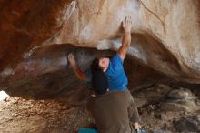 Bouldering in Hueco Tanks on 12/21/2018 with Blue Lizard Climbing and Yoga

Filename: SRM_20181221_1321550.jpg
Aperture: f/3.2
Shutter Speed: 1/250
Body: Canon EOS-1D Mark II
Lens: Canon EF 50mm f/1.8 II
