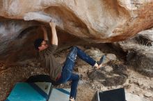 Bouldering in Hueco Tanks on 12/21/2018 with Blue Lizard Climbing and Yoga

Filename: SRM_20181221_1323060.jpg
Aperture: f/2.8
Shutter Speed: 1/250
Body: Canon EOS-1D Mark II
Lens: Canon EF 50mm f/1.8 II