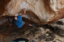 Bouldering in Hueco Tanks on 12/21/2018 with Blue Lizard Climbing and Yoga

Filename: SRM_20181221_1332081.jpg
Aperture: f/3.2
Shutter Speed: 1/250
Body: Canon EOS-1D Mark II
Lens: Canon EF 50mm f/1.8 II