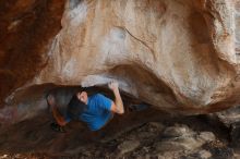Bouldering in Hueco Tanks on 12/21/2018 with Blue Lizard Climbing and Yoga

Filename: SRM_20181221_1333360.jpg
Aperture: f/3.5
Shutter Speed: 1/250
Body: Canon EOS-1D Mark II
Lens: Canon EF 50mm f/1.8 II