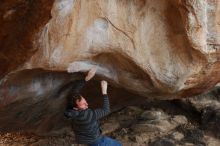 Bouldering in Hueco Tanks on 12/21/2018 with Blue Lizard Climbing and Yoga

Filename: SRM_20181221_1335410.jpg
Aperture: f/3.2
Shutter Speed: 1/250
Body: Canon EOS-1D Mark II
Lens: Canon EF 50mm f/1.8 II