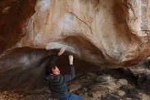Bouldering in Hueco Tanks on 12/21/2018 with Blue Lizard Climbing and Yoga

Filename: SRM_20181221_1335410.jpg
Aperture: f/3.2
Shutter Speed: 1/250
Body: Canon EOS-1D Mark II
Lens: Canon EF 50mm f/1.8 II