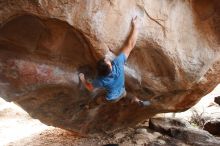 Bouldering in Hueco Tanks on 12/21/2018 with Blue Lizard Climbing and Yoga

Filename: SRM_20181221_1414030.jpg
Aperture: f/3.2
Shutter Speed: 1/250
Body: Canon EOS-1D Mark II
Lens: Canon EF 16-35mm f/2.8 L