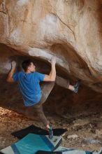 Bouldering in Hueco Tanks on 12/21/2018 with Blue Lizard Climbing and Yoga

Filename: SRM_20181221_1450390.jpg
Aperture: f/4.5
Shutter Speed: 1/250
Body: Canon EOS-1D Mark II
Lens: Canon EF 50mm f/1.8 II