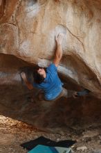 Bouldering in Hueco Tanks on 12/21/2018 with Blue Lizard Climbing and Yoga

Filename: SRM_20181221_1450430.jpg
Aperture: f/4.0
Shutter Speed: 1/250
Body: Canon EOS-1D Mark II
Lens: Canon EF 50mm f/1.8 II