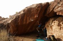 Bouldering in Hueco Tanks on 12/21/2018 with Blue Lizard Climbing and Yoga

Filename: SRM_20181221_1500270.jpg
Aperture: f/7.1
Shutter Speed: 1/250
Body: Canon EOS-1D Mark II
Lens: Canon EF 16-35mm f/2.8 L