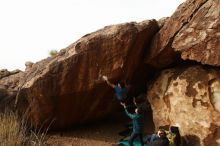 Bouldering in Hueco Tanks on 12/21/2018 with Blue Lizard Climbing and Yoga

Filename: SRM_20181221_1500410.jpg
Aperture: f/8.0
Shutter Speed: 1/250
Body: Canon EOS-1D Mark II
Lens: Canon EF 16-35mm f/2.8 L