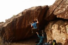 Bouldering in Hueco Tanks on 12/21/2018 with Blue Lizard Climbing and Yoga

Filename: SRM_20181221_1500480.jpg
Aperture: f/8.0
Shutter Speed: 1/250
Body: Canon EOS-1D Mark II
Lens: Canon EF 16-35mm f/2.8 L