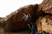 Bouldering in Hueco Tanks on 12/21/2018 with Blue Lizard Climbing and Yoga

Filename: SRM_20181221_1500510.jpg
Aperture: f/8.0
Shutter Speed: 1/250
Body: Canon EOS-1D Mark II
Lens: Canon EF 16-35mm f/2.8 L