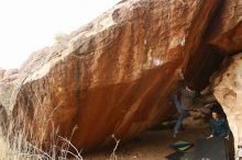 Bouldering in Hueco Tanks on 12/21/2018 with Blue Lizard Climbing and Yoga

Filename: SRM_20181221_1502270.jpg
Aperture: f/5.6
Shutter Speed: 1/250
Body: Canon EOS-1D Mark II
Lens: Canon EF 16-35mm f/2.8 L