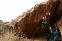Bouldering in Hueco Tanks on 12/21/2018 with Blue Lizard Climbing and Yoga

Filename: SRM_20181221_1502551.jpg
Aperture: f/8.0
Shutter Speed: 1/250
Body: Canon EOS-1D Mark II
Lens: Canon EF 16-35mm f/2.8 L