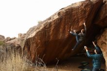 Bouldering in Hueco Tanks on 12/21/2018 with Blue Lizard Climbing and Yoga

Filename: SRM_20181221_1502570.jpg
Aperture: f/8.0
Shutter Speed: 1/250
Body: Canon EOS-1D Mark II
Lens: Canon EF 16-35mm f/2.8 L