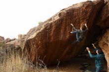 Bouldering in Hueco Tanks on 12/21/2018 with Blue Lizard Climbing and Yoga

Filename: SRM_20181221_1503000.jpg
Aperture: f/8.0
Shutter Speed: 1/250
Body: Canon EOS-1D Mark II
Lens: Canon EF 16-35mm f/2.8 L